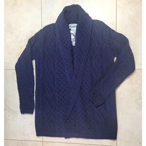 Aran Crafts NWOT Women's Merino Wool Honeycomb Edge to Edge Cardigan, Size M